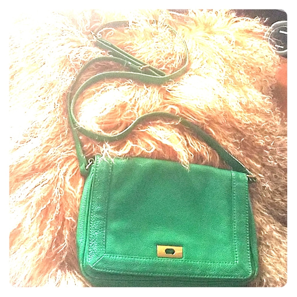 Green J. Crew leather bag